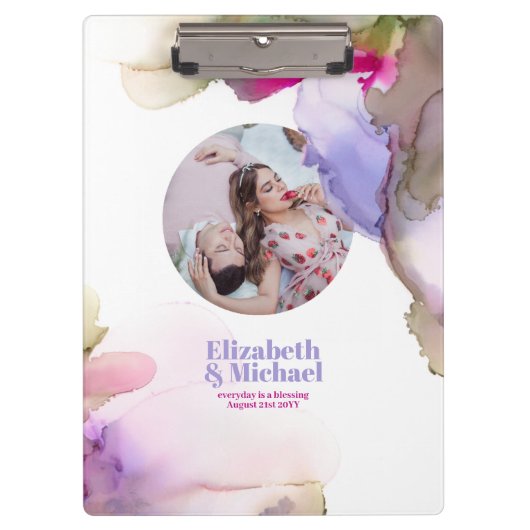 Trending Clipboard Moody Water color PHOTOと文字 クリップボード (正面)