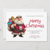 Trending comic Santa digital custom holiday card シーズンカード (正面)