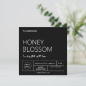 Trending Downloadable Black Candleラベル 招待状 (スタンド正面)