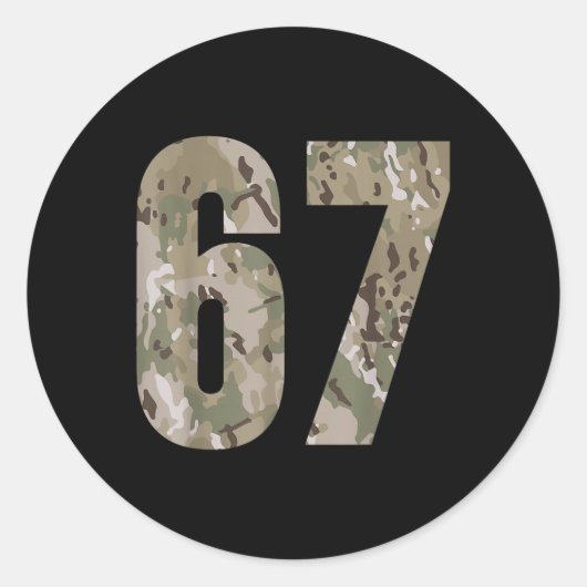 Trending Gen Alpha Six Seven 6 7 Meme Cam Multi Ca ラウンドシール (正面)