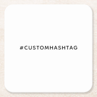 Trending Hashtag Modern Social Media Style スクエアペーパーコースター