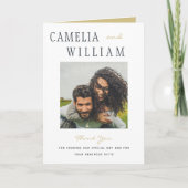 Trending Minimalistモダンの写真結婚ありがとう サンキューカード (正面)