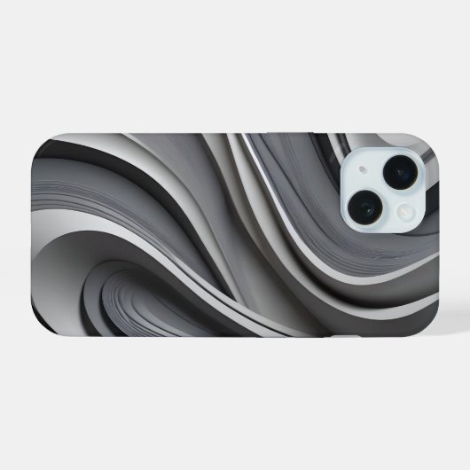 Trending Modern Gray Phone Case iPhone 15ケース (裏面横)