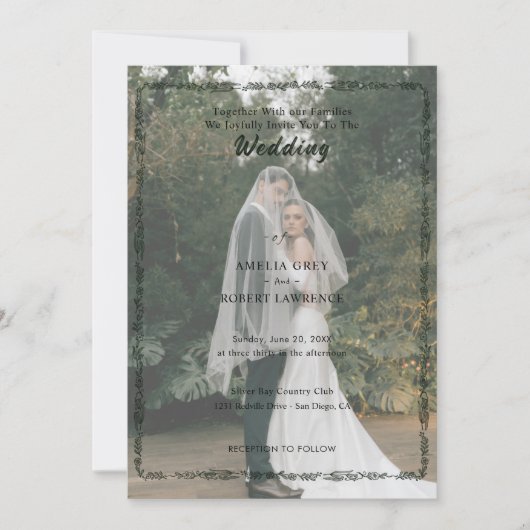 Trending Modern Simple Photo Wedding 招待状 (正面)