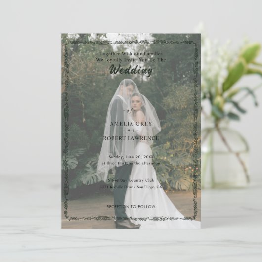 Trending Modern Simple Photo Wedding 招待状 (スタンド正面)