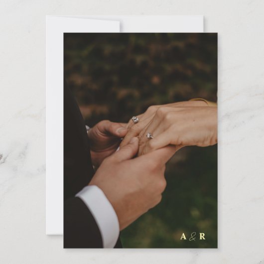 Trending Modern Simple Photo Wedding 招待状 (裏面)