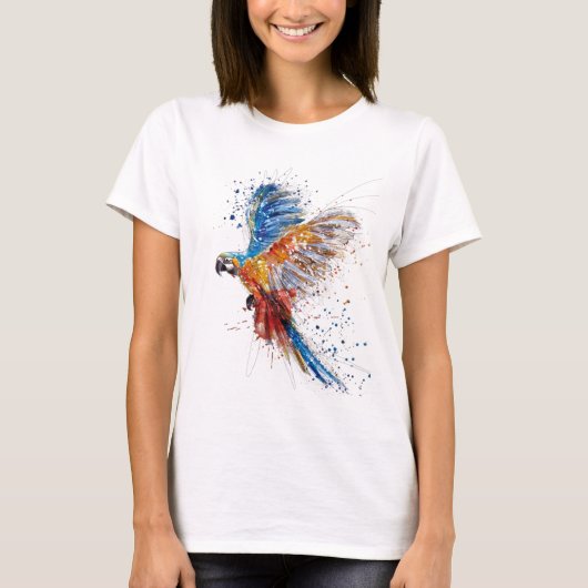 Trending Parrot Water Color Tシャツ (正面)