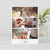 Trendsettingミニマリストのコラージュ3枚のモダン写真 サンキューカード (スタンド正面)