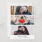 Trendsetting Minimalist Collage of 3 Modern Photos セーブザデート (正面)