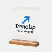 TrendUp エレガントな水彩画の結婚式用卓上サイン アクリルサイン (傾斜)