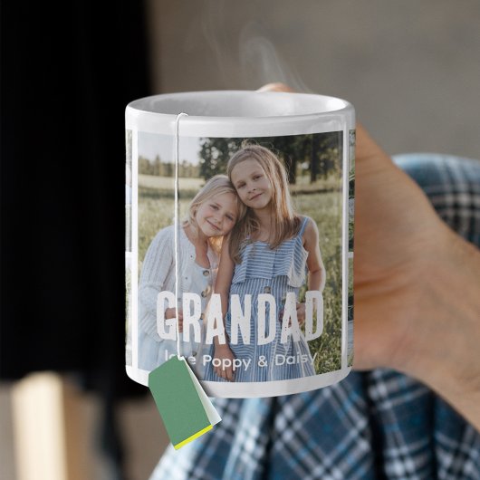 Trendy 5 Photo Collage Grandad コーヒーマグカップ
