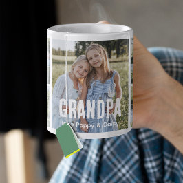 Trendy 5 Photo Collage Grandpa コーヒーマグカップ