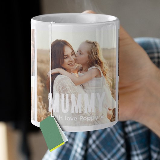 Trendy 5 Photo Collage Mummy コーヒーマグカップ