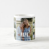 Trendy 5 Photo Collage Papa コーヒーマグカップ (中央)
