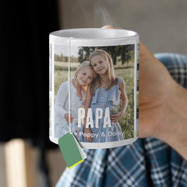 Trendy 5 Photo Collage Papa コーヒーマグカップ