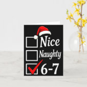 Trendy 6-7 Meme Nice Naughty 67 Christmas Funny Gr カード (黄色い花)