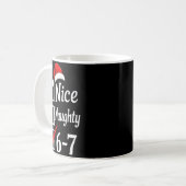 Trendy 6-7 Meme Nice Naughty 67 Christmas Funny Gr コーヒーマグカップ (正面左)