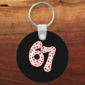 Trendy 6 7 Meme Six Seven Valentines Day 6 7  キーホルダー (正面)