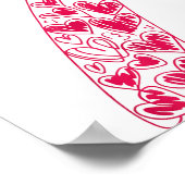 Trendy 6 7 Viral Sketch Heart 67 Cute Valentine Ma ポスター (角)