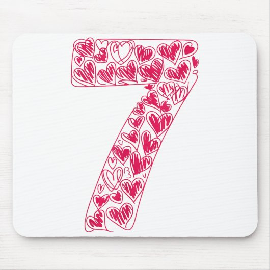 Trendy 6 7 Viral Sketch Heart 67 Cute Valentine Ma マウスパッド (正面)