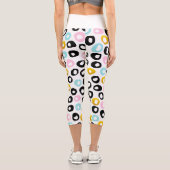 Trendy Abstract Dots Pattern カプリレギンス (裏面)