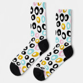 Trendy Abstract Dots Pattern ソックス (左)