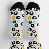Trendy Abstract Dots Pattern ソックス (上部)