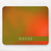 Trendy Abstract Green and Orange Mouse Mat マウスパッド (正面)