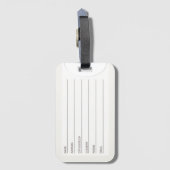 Trendy abstract minimalist artistic lines Monogram ラゲッジタグ (裏面縦)