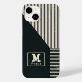 Trendy abstract minimalist artistic lines Monogram Case-Mate iPhone 14ケース