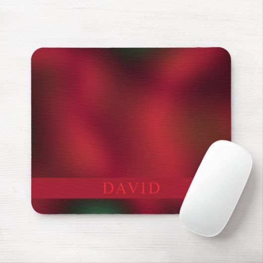 Trendy Abstract Red and Black Mouse Mat マウスパッド (マウス)
