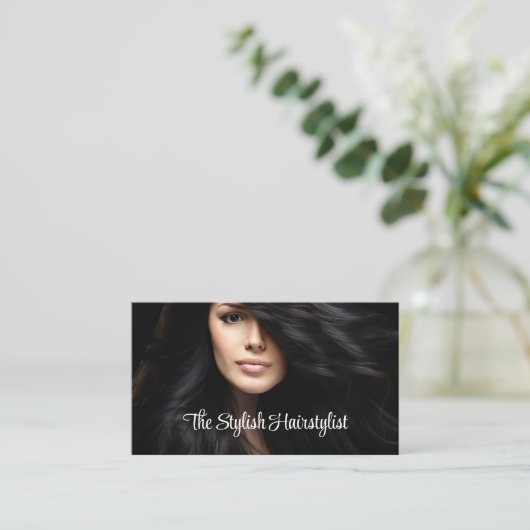 Trendy Affordable Hairstylist Appointment Cards 名刺 (スタンド正面)