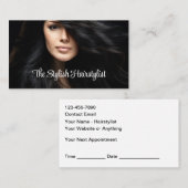 Trendy Affordable Hairstylist Appointment Cards 名刺 (正面/裏面)