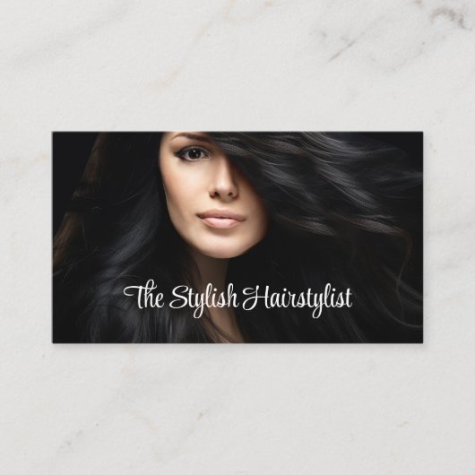 Trendy Affordable Hairstylist Appointment Cards 名刺 (正面)