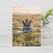 Trendy and Modern Photo Script Graduation 招待状 (スタンド正面)