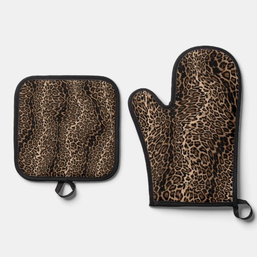 Trendy Animal All-Over Print kitchen mitts 鍋つかみ&鍋敷きセット (正面)