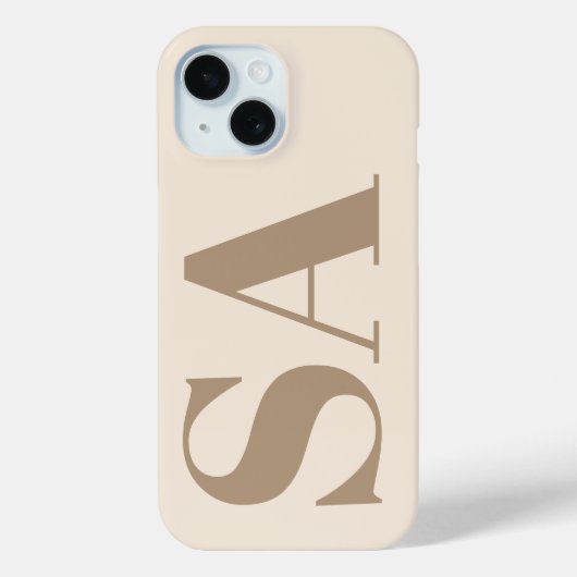 trendy Antique White with Monogram Case-Mate Case-Mate iPhoneケース (裏面)
