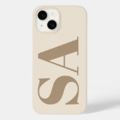 trendy Antique White with Monogram Case-Mate Case-Mate iPhoneケース (裏面)