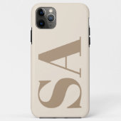trendy Antique White with Monogram Case-Mate Case-Mate iPhoneケース (裏面)