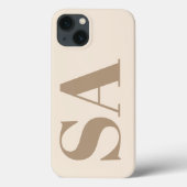 trendy Antique White with Monogram Case-Mate Case-Mate iPhoneケース (裏面)