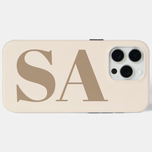 trendy Antique White with Monogram Case-Mate iPhoneケース (裏面 (横))