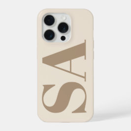 trendy Antique White with Monogram Case-Mate iPhone 15 Proケース