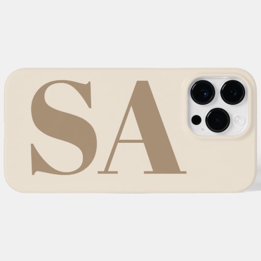 trendy Antique White with Monogram Case-Mate iPhoneケース (裏面 (横))