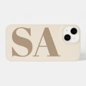 trendy Antique White with Monogram Case-Mate iPhoneケース (裏面横)