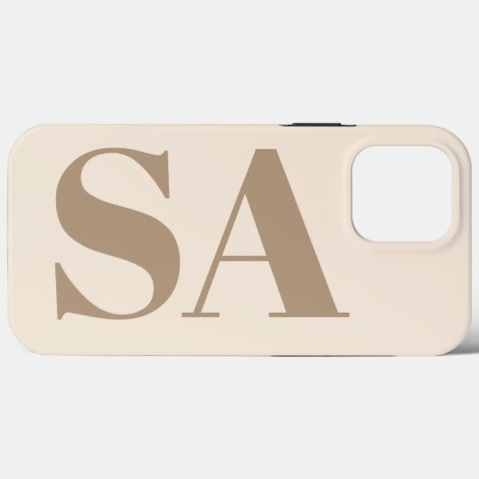 trendy Antique White with Monogram Case-Mate iPhoneケース (裏面 (横))