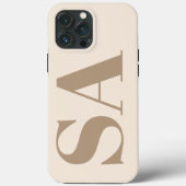 trendy Antique White with Monogram Case-Mate iPhoneケース (裏面)