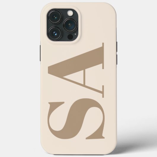 trendy Antique White with Monogram Case-Mate iPhoneケース (裏面)