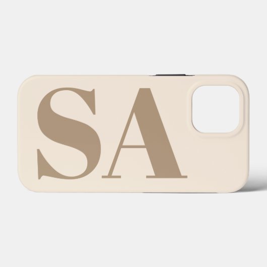 trendy Antique White with Monogram Case-Mate iPhoneケース (裏面 (横))