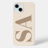 trendy Antique White with Monogram Case-Mate iPhoneケース (裏面)