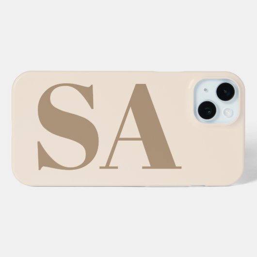 trendy Antique White with Monogram Case-Mate iPhoneケース (裏面 (横))